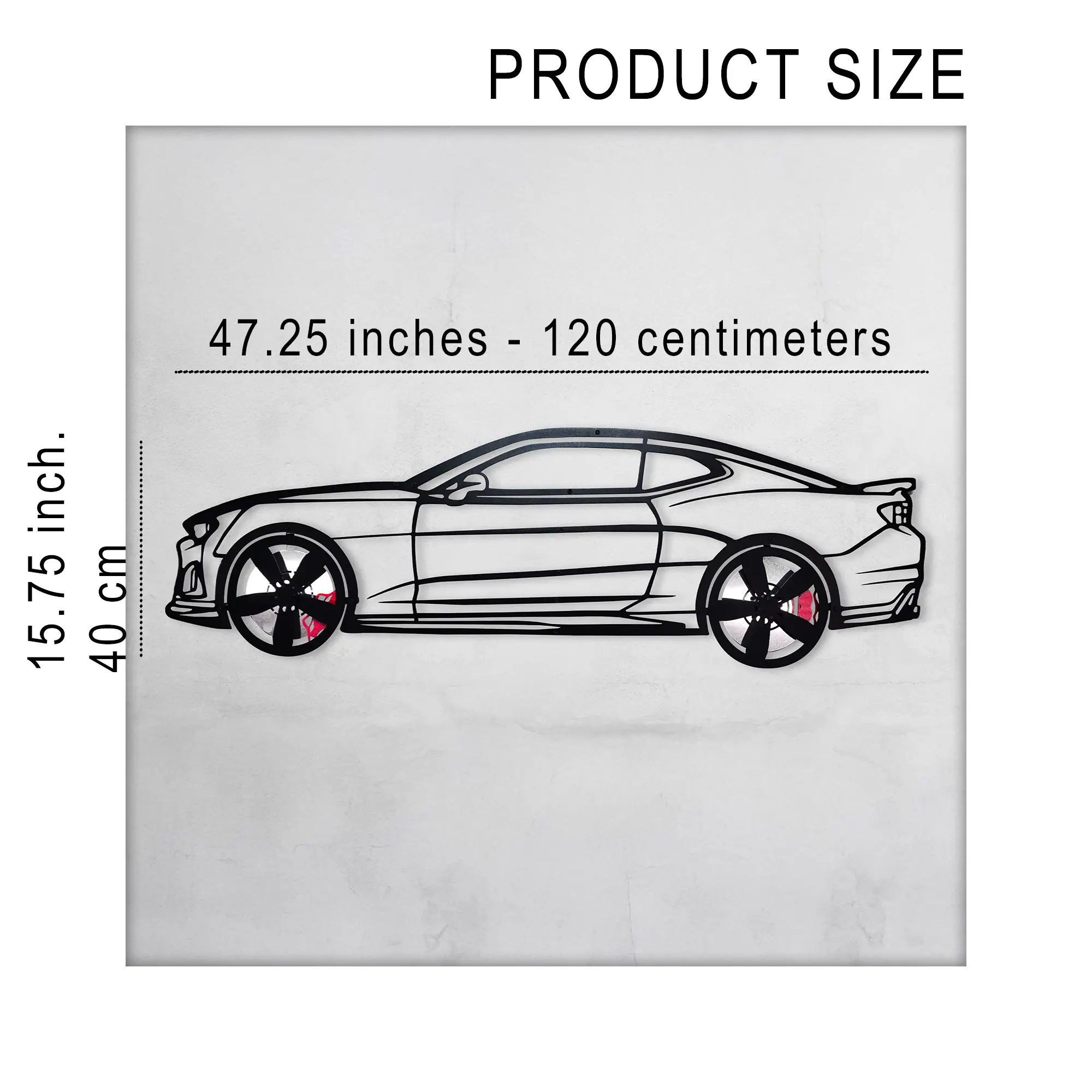 2019 Camaro ZL1 Metal Wall Art – Spinning Wheels Muscle Decor-KAFMEKA005 by Enova Art