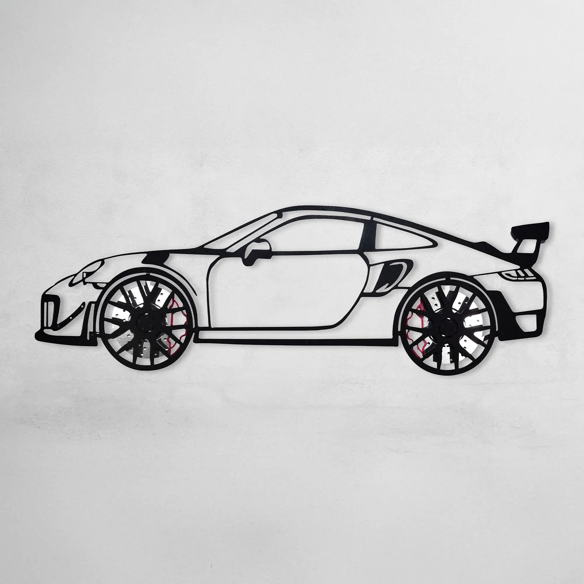2019 Porsche 911 GT2 RS Wall Art – Steel Cut with Spinning Wheels-KAFMEKA006 by Enova Art