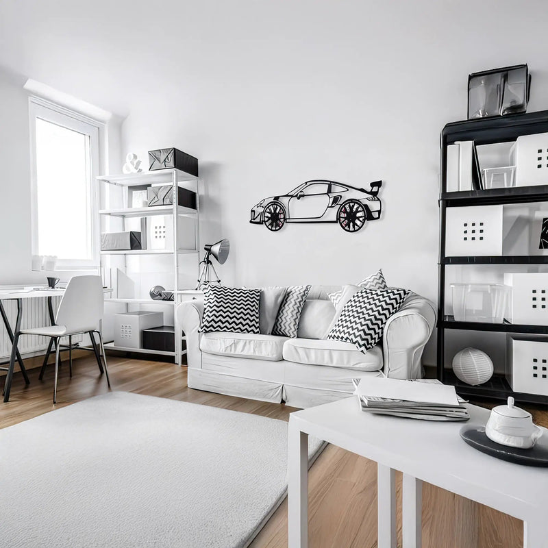 2019 Porsche 911 GT2 RS Wall Art – Steel Cut with Spinning Wheels-KAFMEKA006 by Enova Art