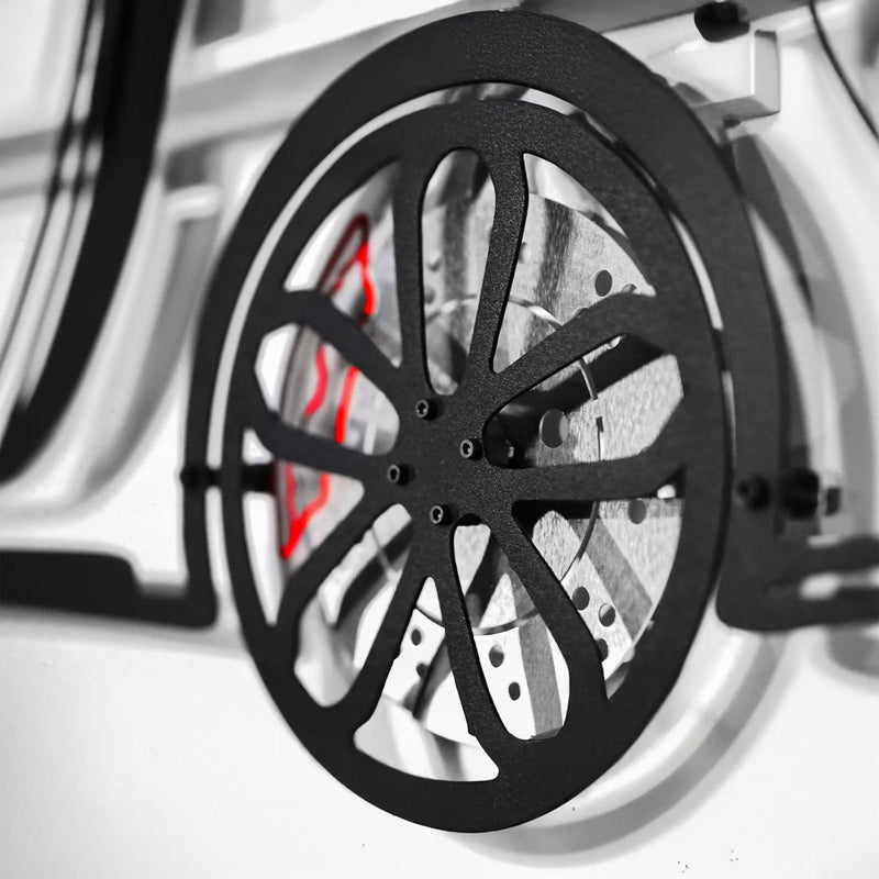 2022 Porsche Cayman 718 GT4 Wall Art – Steel Cut with Spinning Wheels-KAFMEKA008 by Enova Art