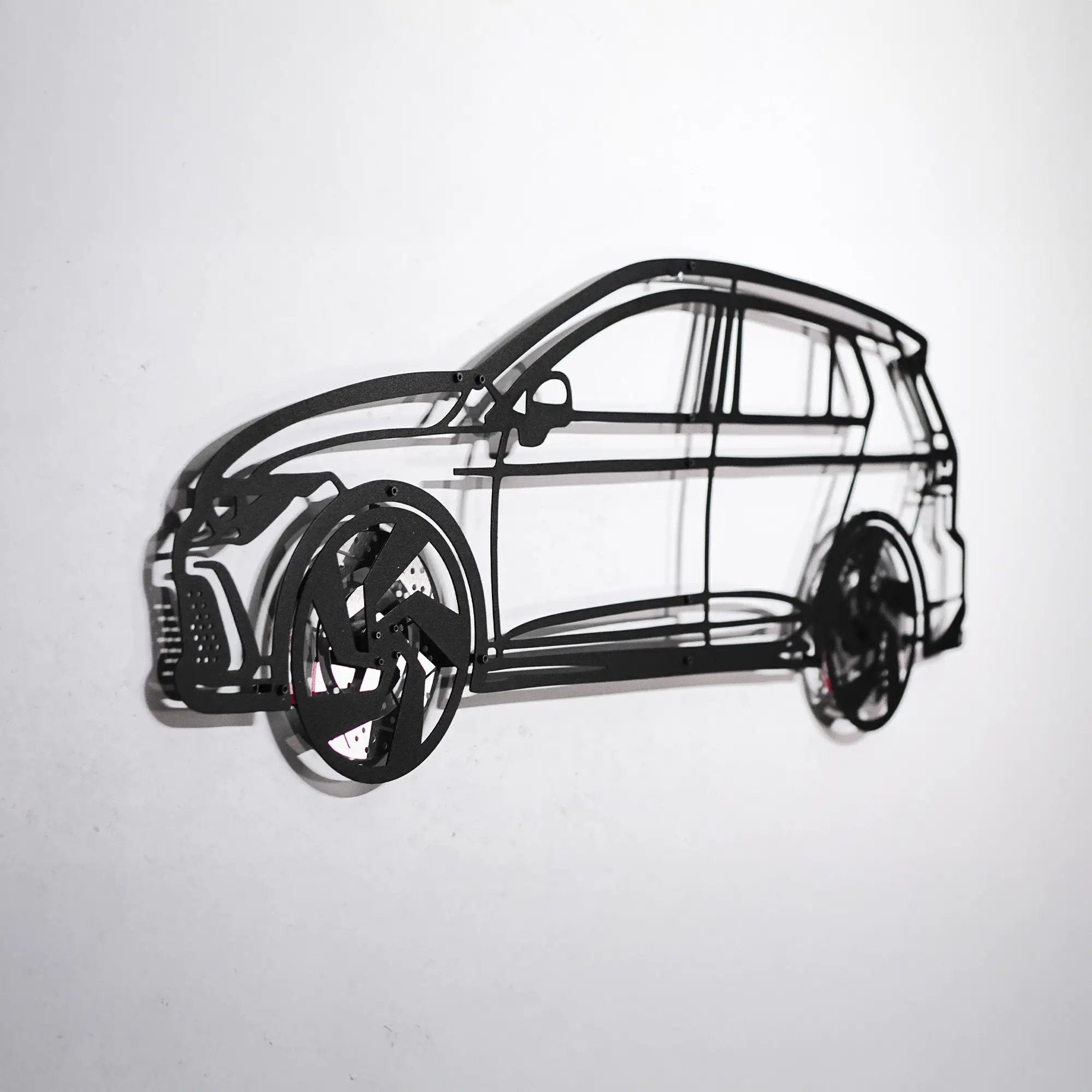 2022 Volkswagen Golf GTI Wall Art – Steel Silhouette with Spinning Wheels-KAFMEKA010 by Enova Art