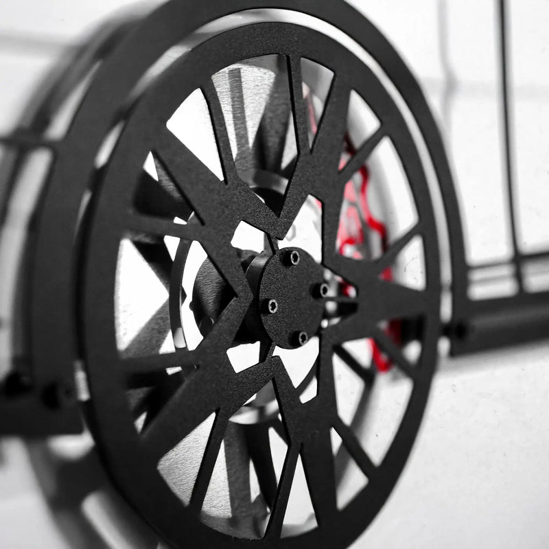 Audi S4 Wall Art – Steel Silhouette with Spinning Wheels -KAFMEKA011 by Enova Art