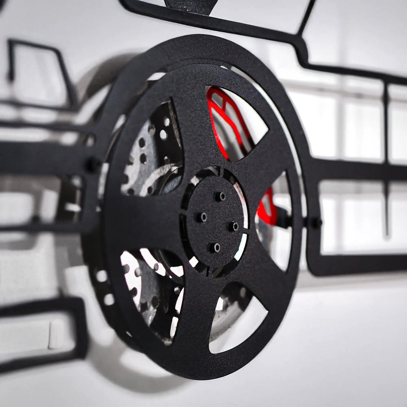 BMW E36 M3 Wall Art – Classic Steel Silhouette with Spinning Wheels-KAFMEKA015 by Enova Art