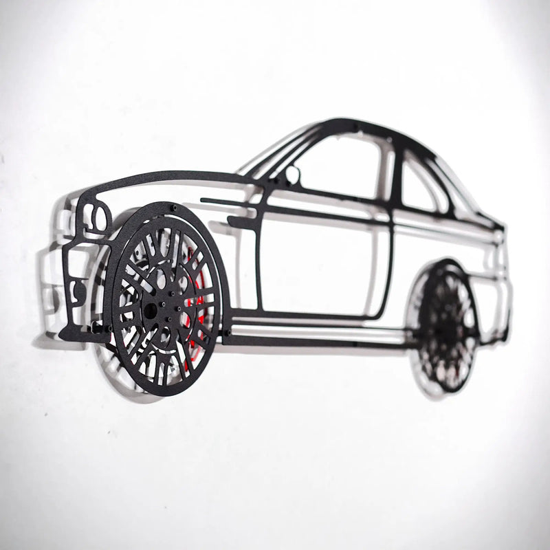 BMW E46 M3 Wall Art – Steel Silhouette with Spinning Wheels-KAFMEKA016 by Enova Art