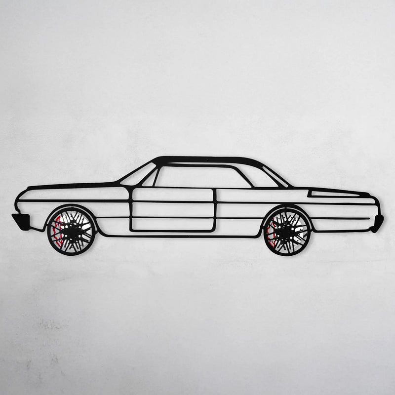 Chevrolet Impala Wall Art – Classic Steel Silhouette with Spinning Wheels-KAFMEKA019 by Enova Art