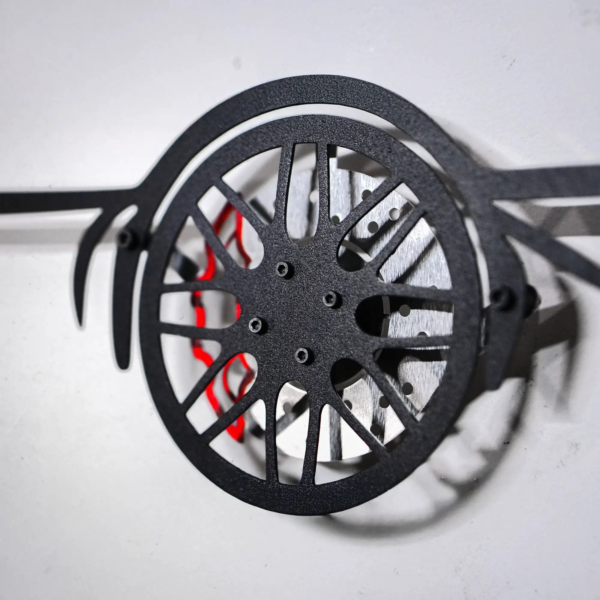 1964 Chevrolet Impala Wall Art – Classic Steel Silhouette with Spinning Wheels-KAFMEKA022 by Enova Art