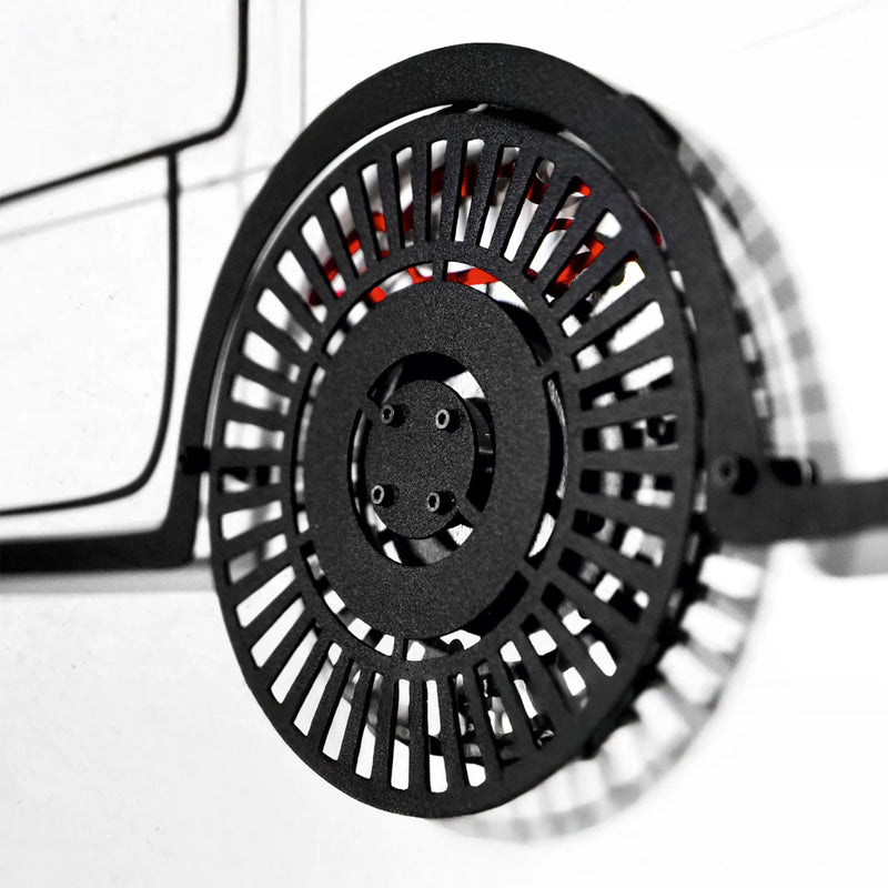 1957 Ford Thunderbird Wall Art – Classic Convertible Steel Silhouette-KAFMEKA027 by Enova Art