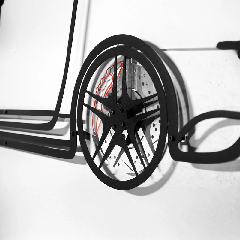 Honda S2000 Wall Art – JDM Steel Silhouette with Spinning Wheels-KAFMEKA029 by Enova Art