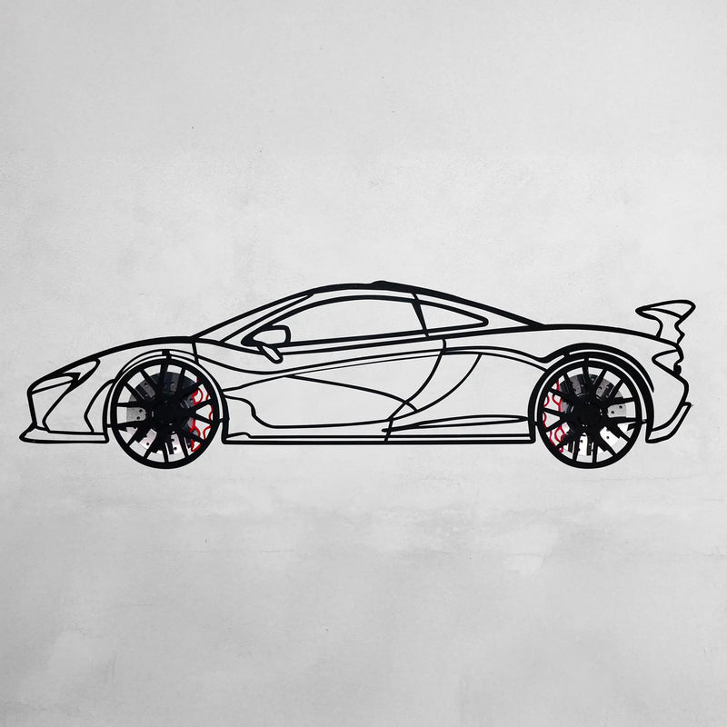McLaren Wall Art – Exotic Supercar Steel Silhouette with Spinning Wheels-KAFMEKA031 by Enova Art