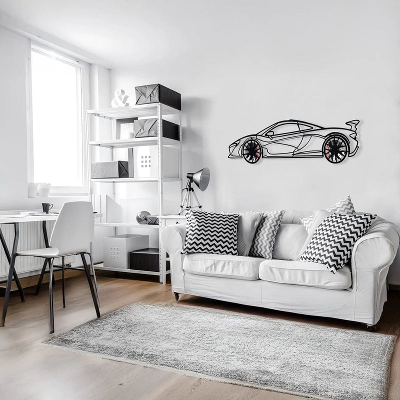 McLaren Wall Art – Exotic Supercar Steel Silhouette with Spinning Wheels-KAFMEKA031 by Enova Art