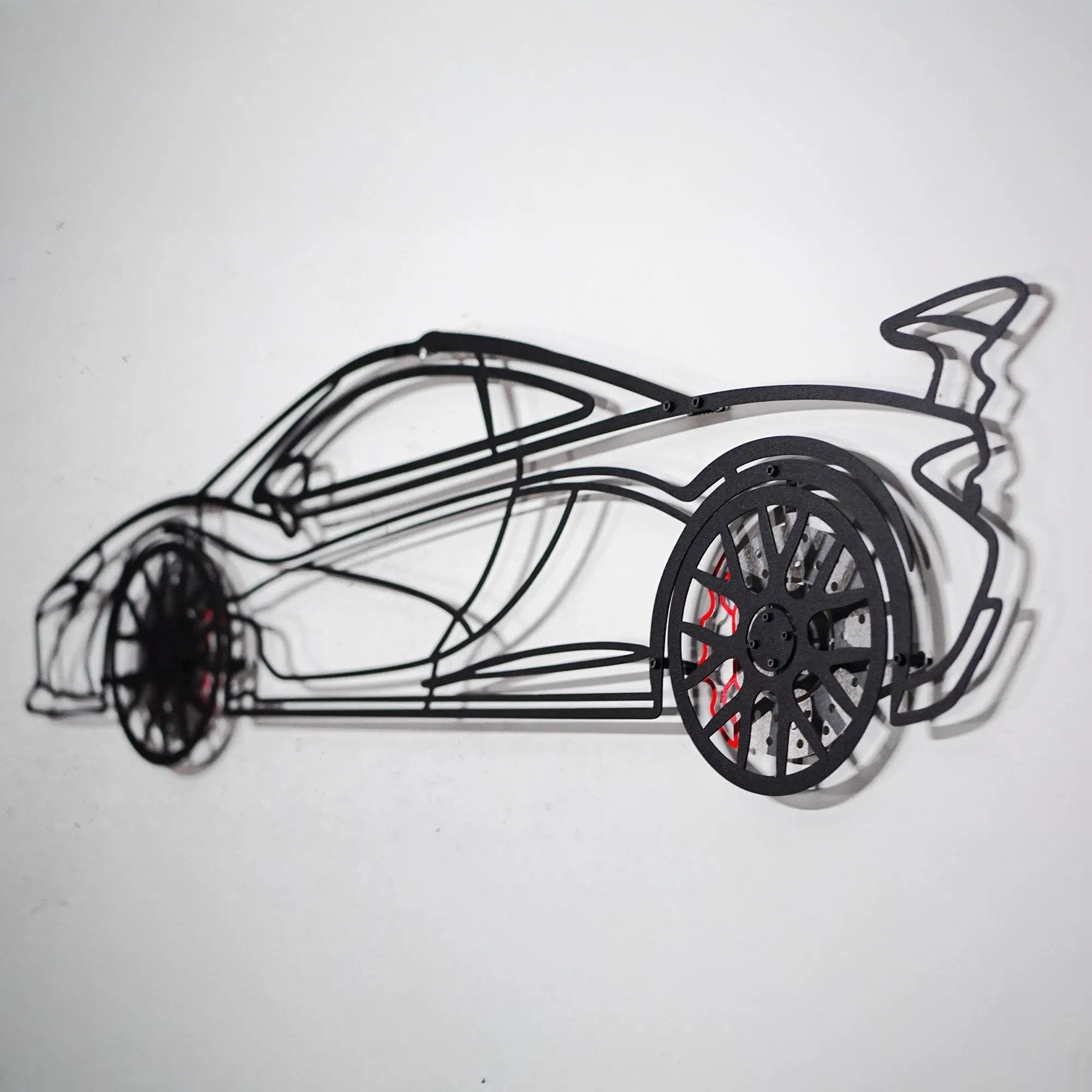 McLaren Wall Art – Exotic Supercar Steel Silhouette with Spinning Wheels-KAFMEKA031 by Enova Art