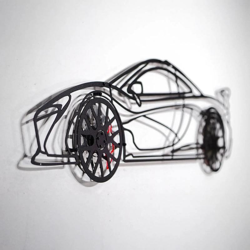 McLaren Wall Art – Exotic Supercar Steel Silhouette with Spinning Wheels-KAFMEKA031 by Enova Art