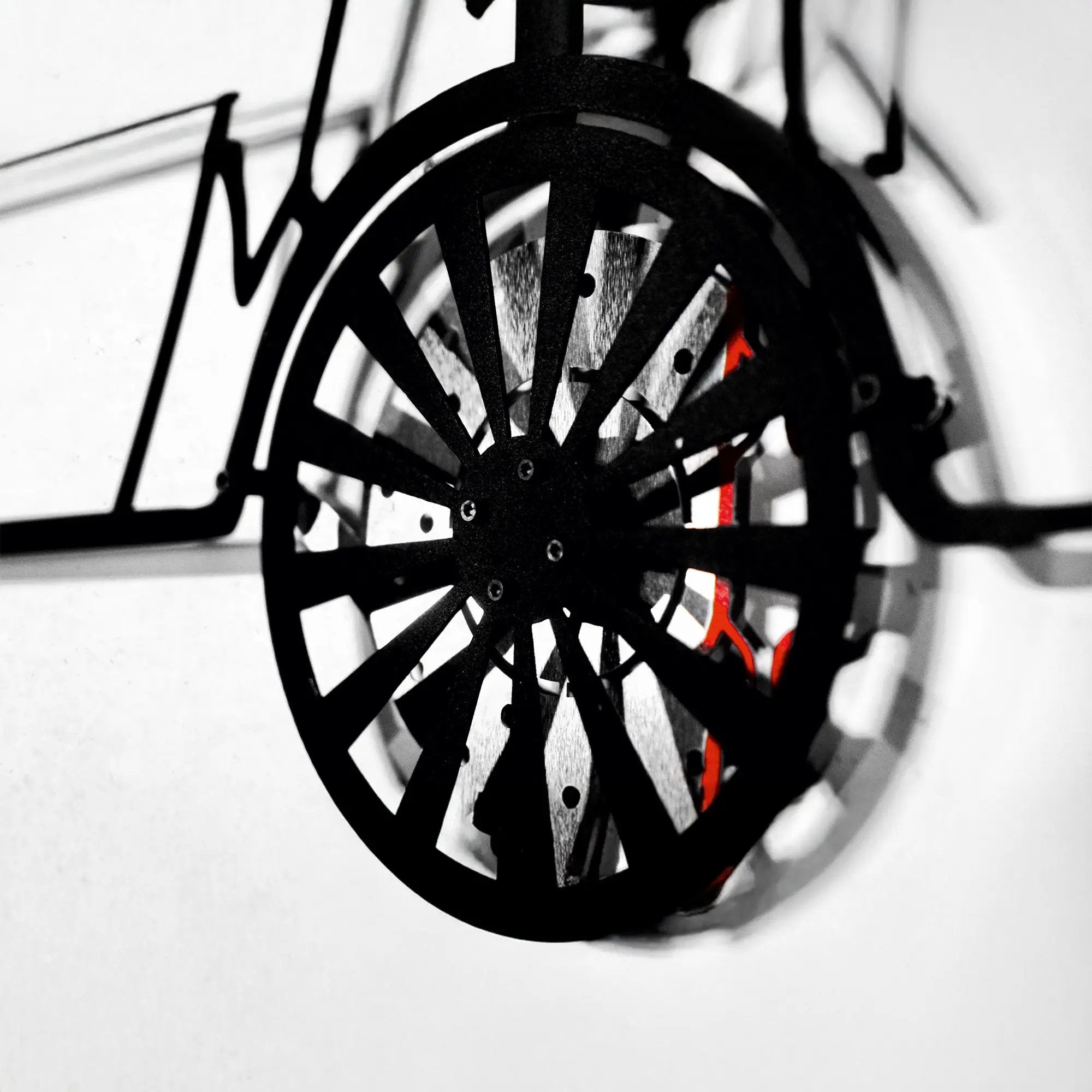 Mercedes-AMG GT R Wall Art – Steel Silhouette with Spinning Wheels-KAFMEKA033 by Enova Art