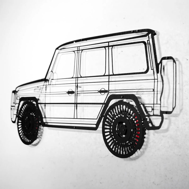 Mercedes G63 AMG Wall Art – Luxury 4x4 Steel Silhouette with Spinning Wheels-KAFMEKA034 by Enova Art