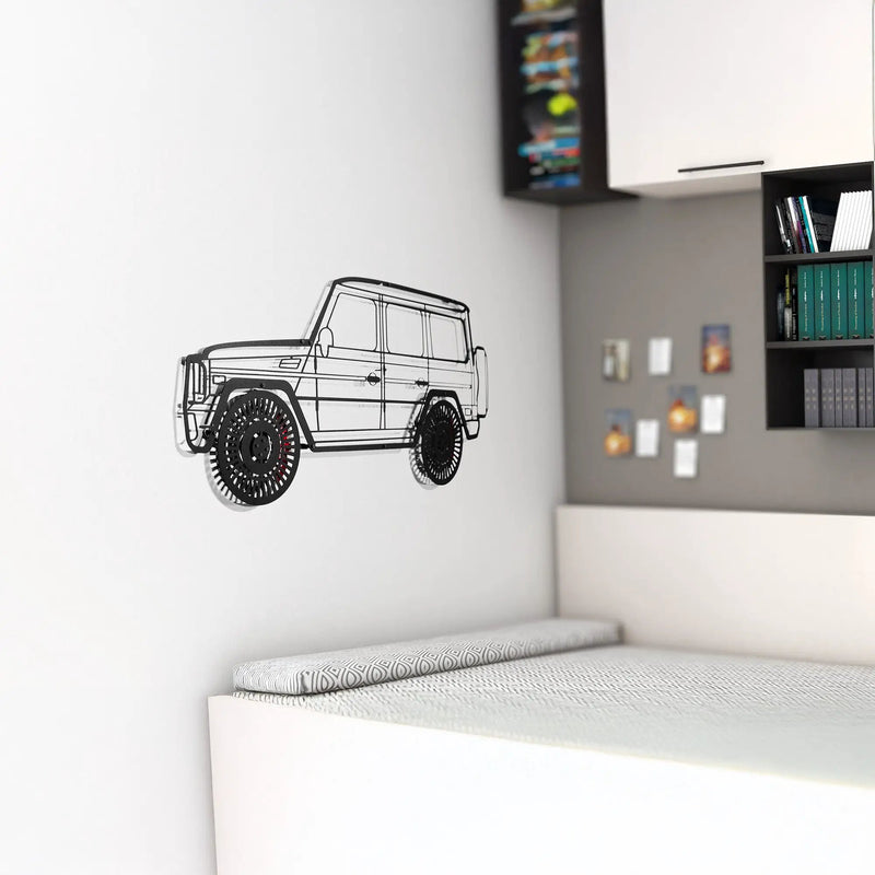 Mercedes G63 AMG Wall Art – Luxury 4x4 Steel Silhouette with Spinning Wheels-KAFMEKA034 by Enova Art