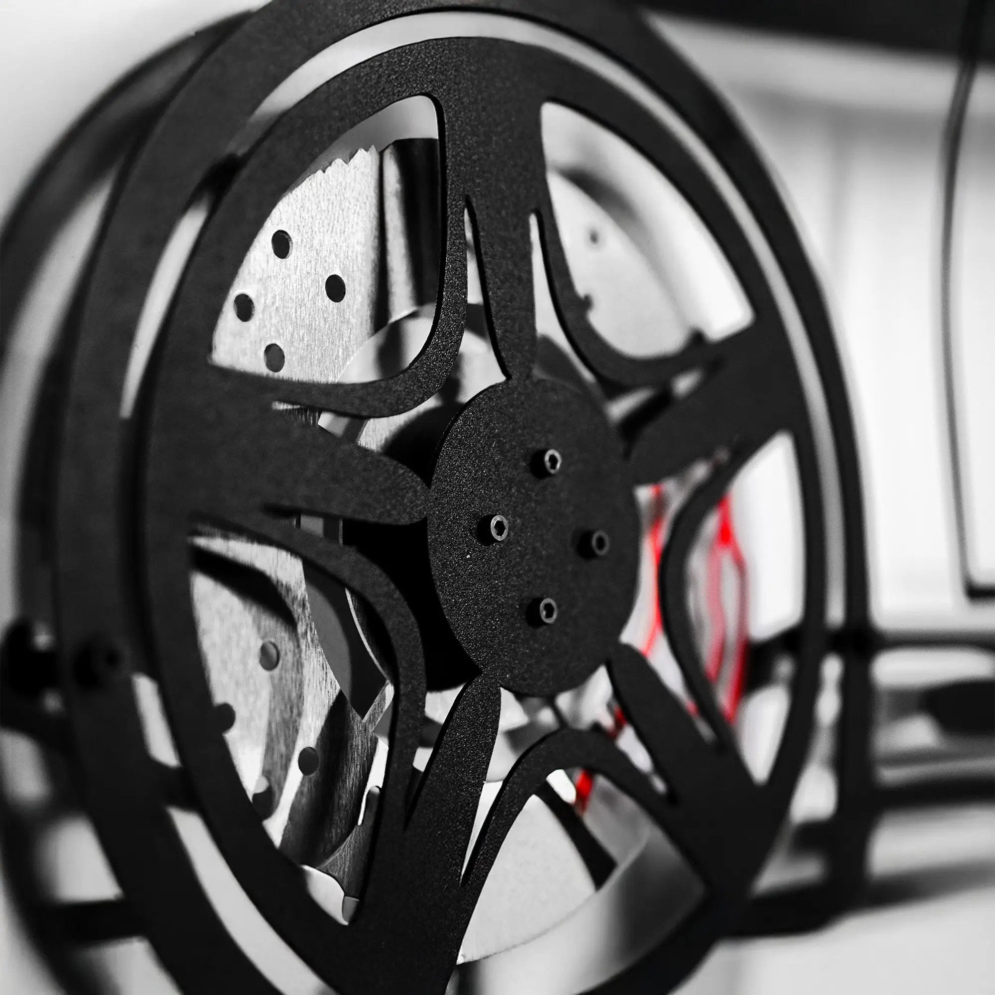 Porsche Carrera GT Wall Art – Supercar Steel Silhouette with Spinning Wheels-KAFMEKA039 by Enova Art