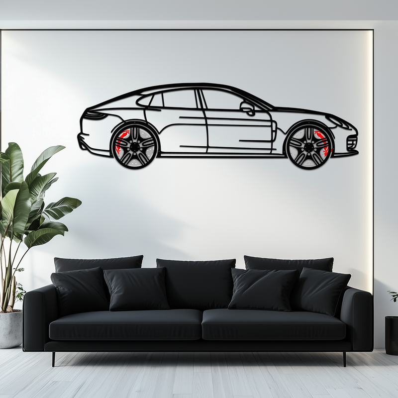 Porsche Taycan Turbo Cross Metal Wall Art – Electric Performance Silhouette with Rotating Wheels-KAFMEKA067, photo 7 of 10