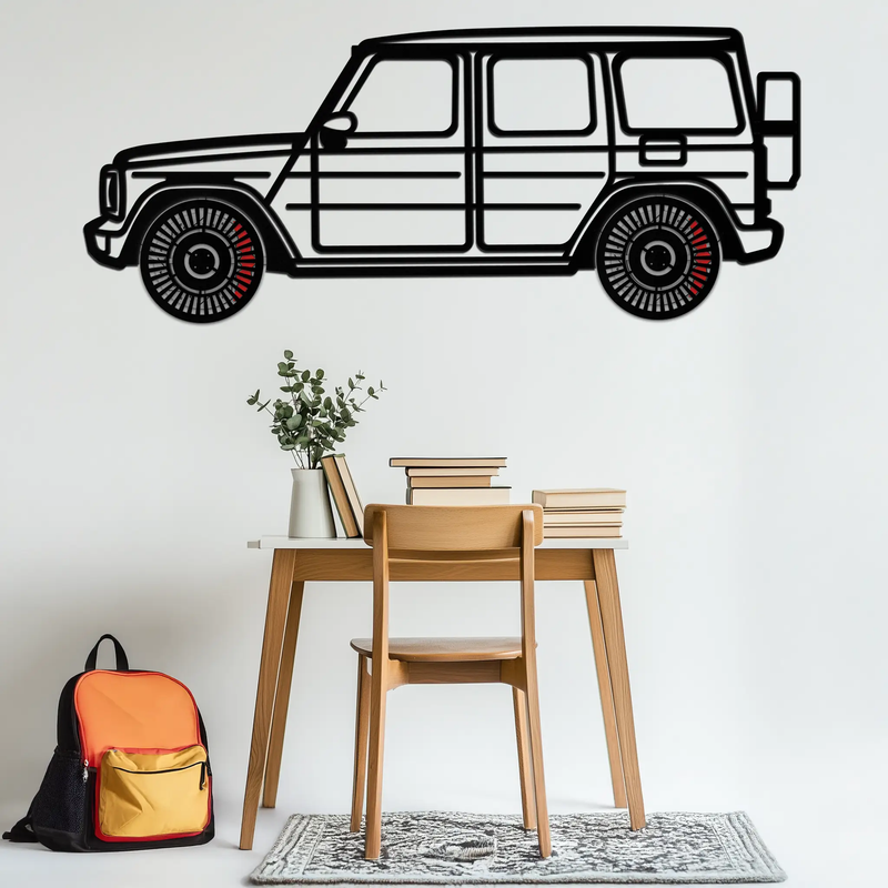 Mercedes G-Class Metal Wall Art – Luxury SUV Silhouette with Rotating Wheels 🚙✨KAFMEKA069 by Enova Art