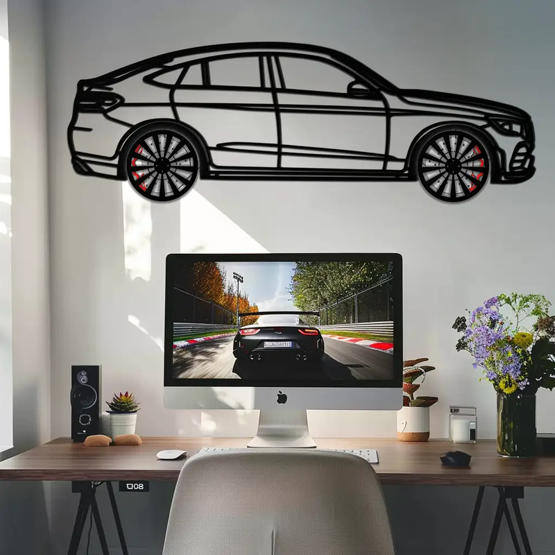 Mercedes GLC Coupe Metal Wall Art – Rotating Wheels Edition | Luxury AMG-Inspired Garage & Home Decor -KAFMEKA081 by Enova Art
