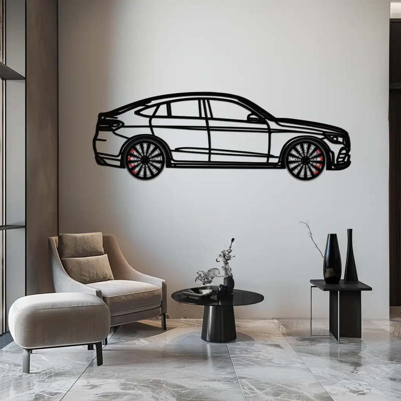 Mercedes GLC Coupe Metal Wall Art – Rotating Wheels Edition | Luxury AMG-Inspired Garage & Home Decor -KAFMEKA081 by Enova Art