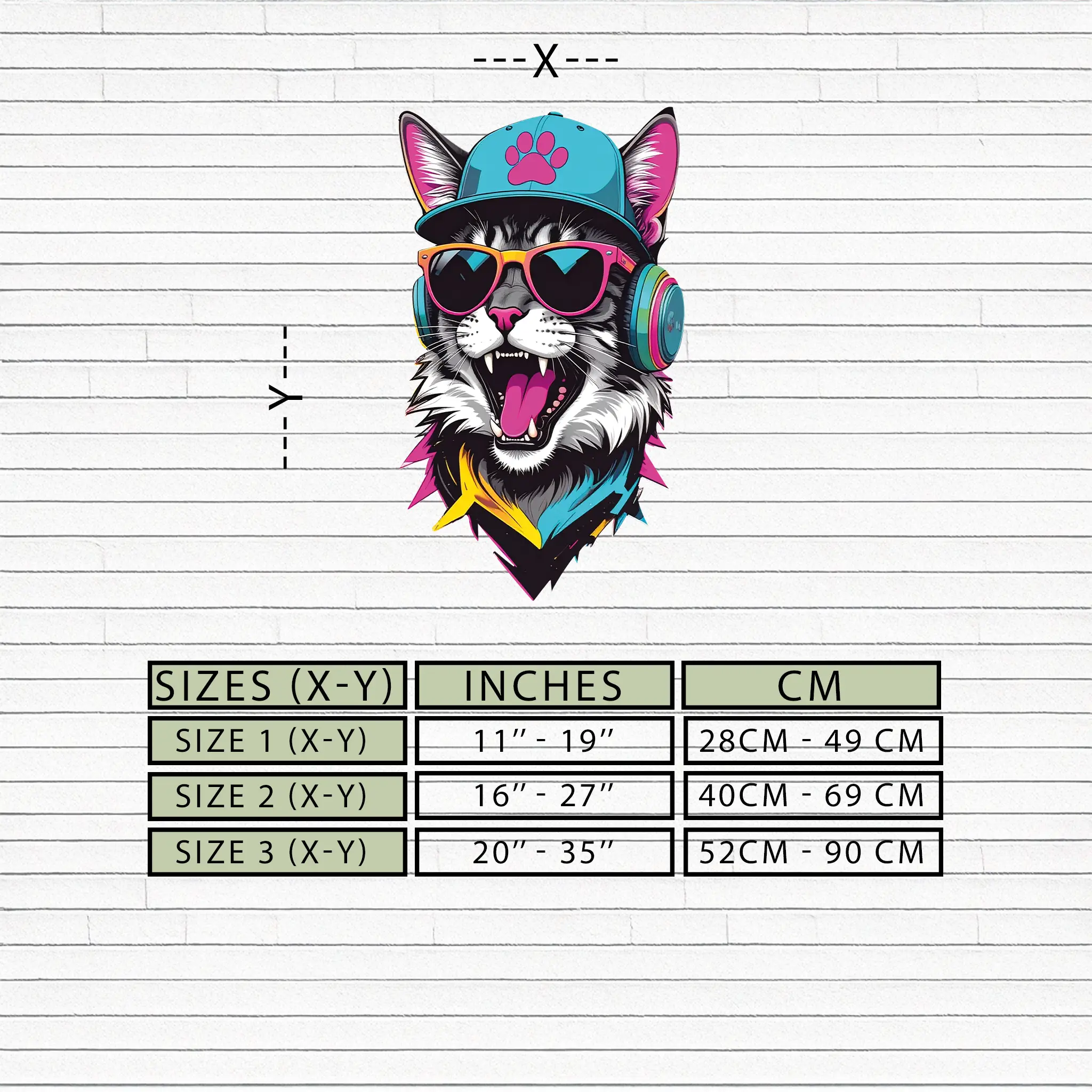 Cool Cat DJ Metal Wall Art – Street Style UV Decor-KAFUVM008 by Enova Art