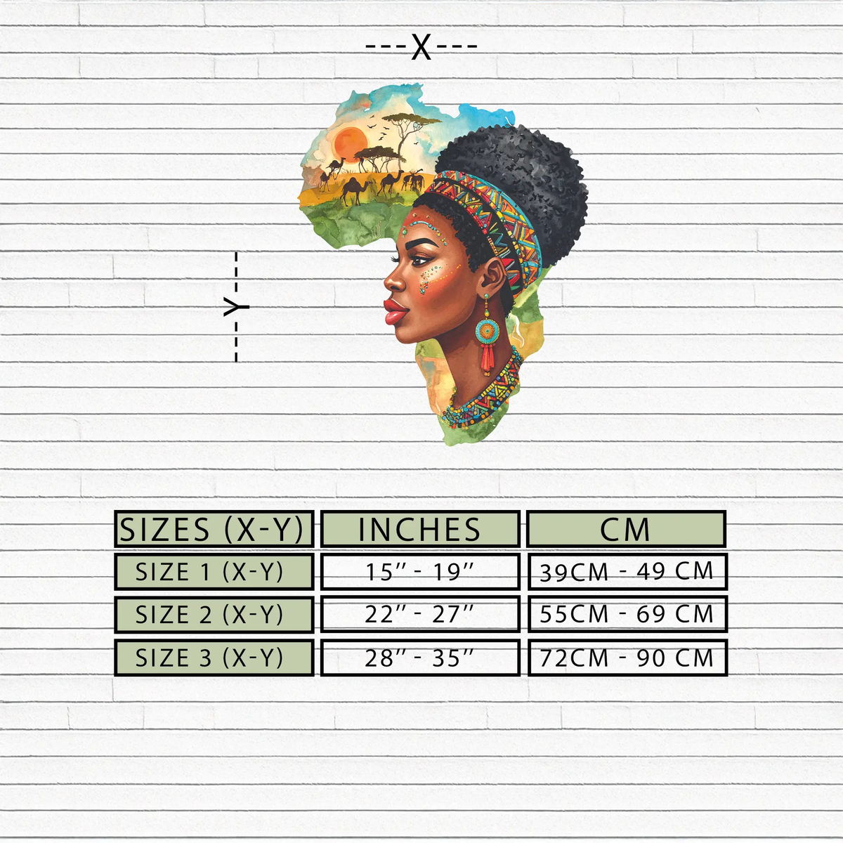 African Woman in Map Metal Wall Art – Cultural UV Printed Decor-KAFUVM012 by Enova Art