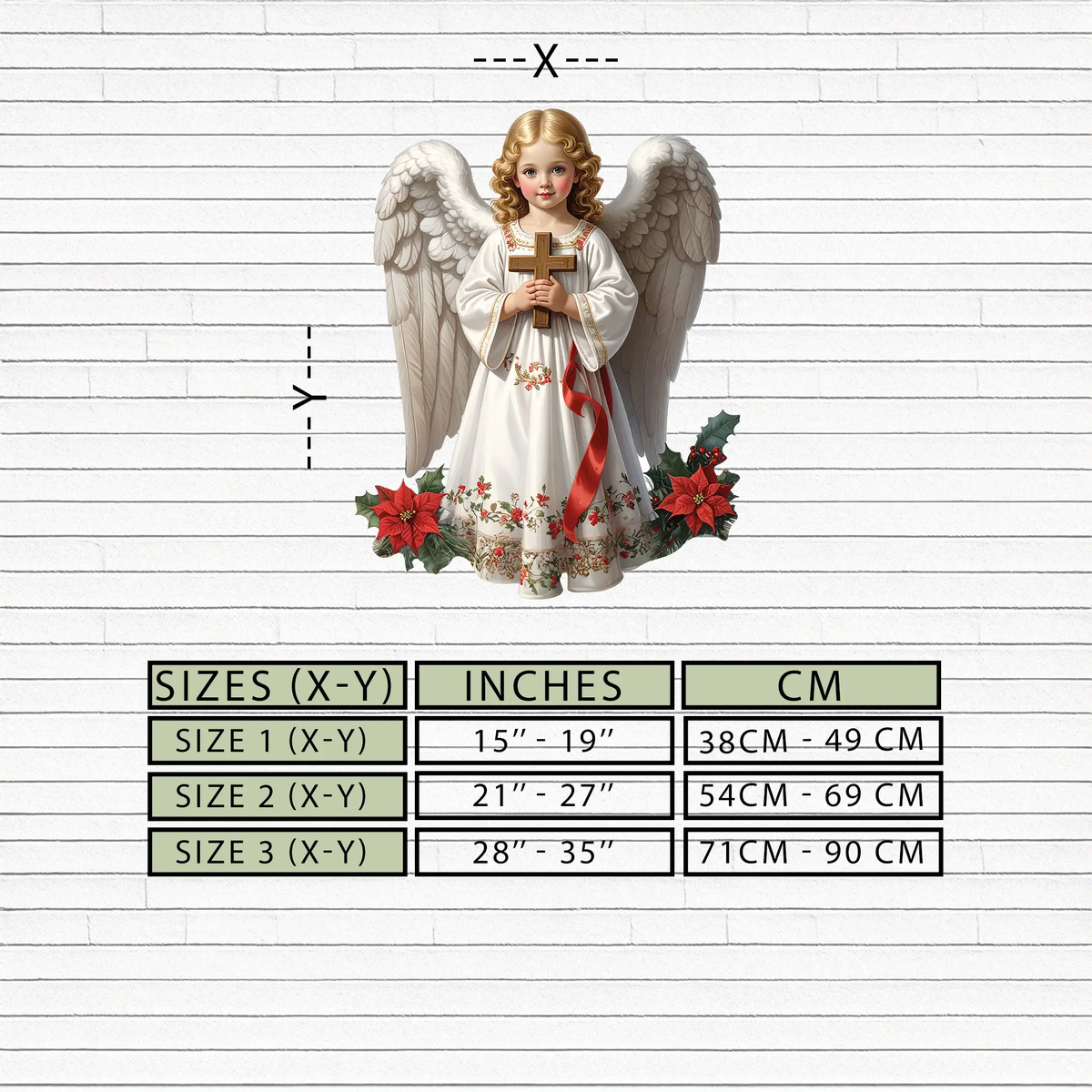 Christmas Angel Metal Wall Art – Holy Child UV Printed Decor-KAFUVM018 by Enova Art