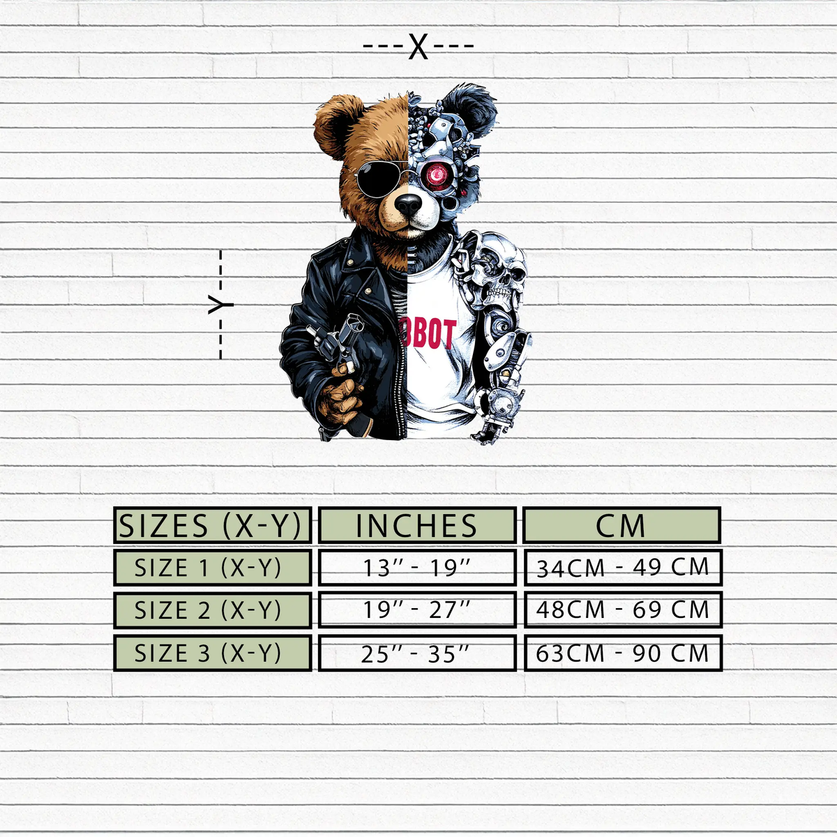 Half Cyborg Bear Wall Decor – Edgy Robo Teddy with Attitude-KAFUVM022 by Enova Art
