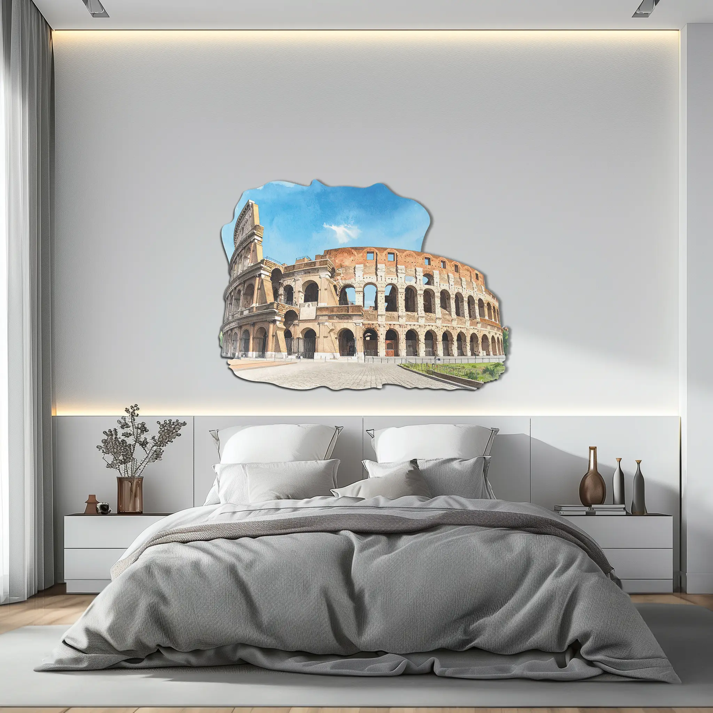Colosseum Metal Wall Art – Ancient Rome Landmark Decor-KAFUVM023 by Enova Art