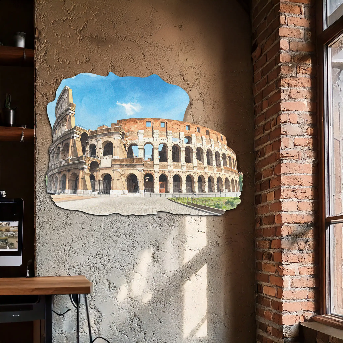 Colosseum Metal Wall Art – Ancient Rome Landmark Decor-KAFUVM023 by Enova Art