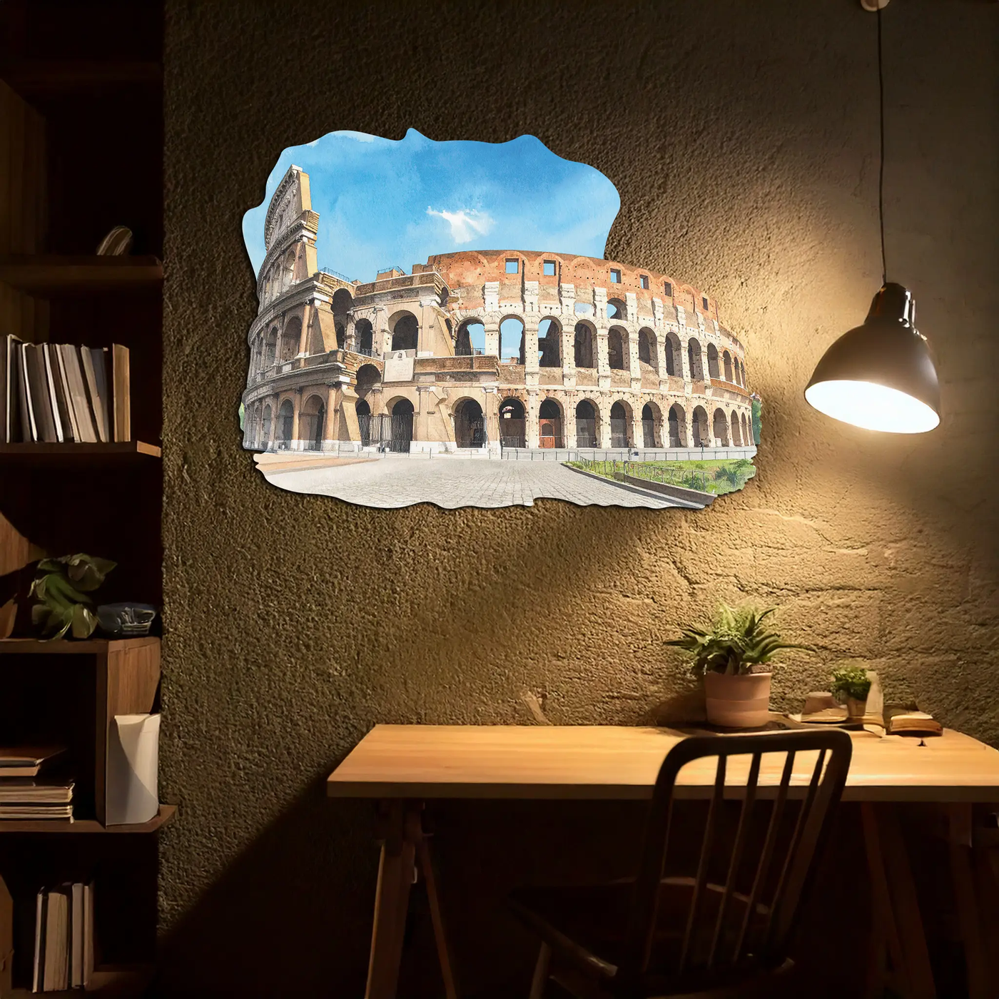 Colosseum Metal Wall Art – Ancient Rome Landmark Decor-KAFUVM023 by Enova Art