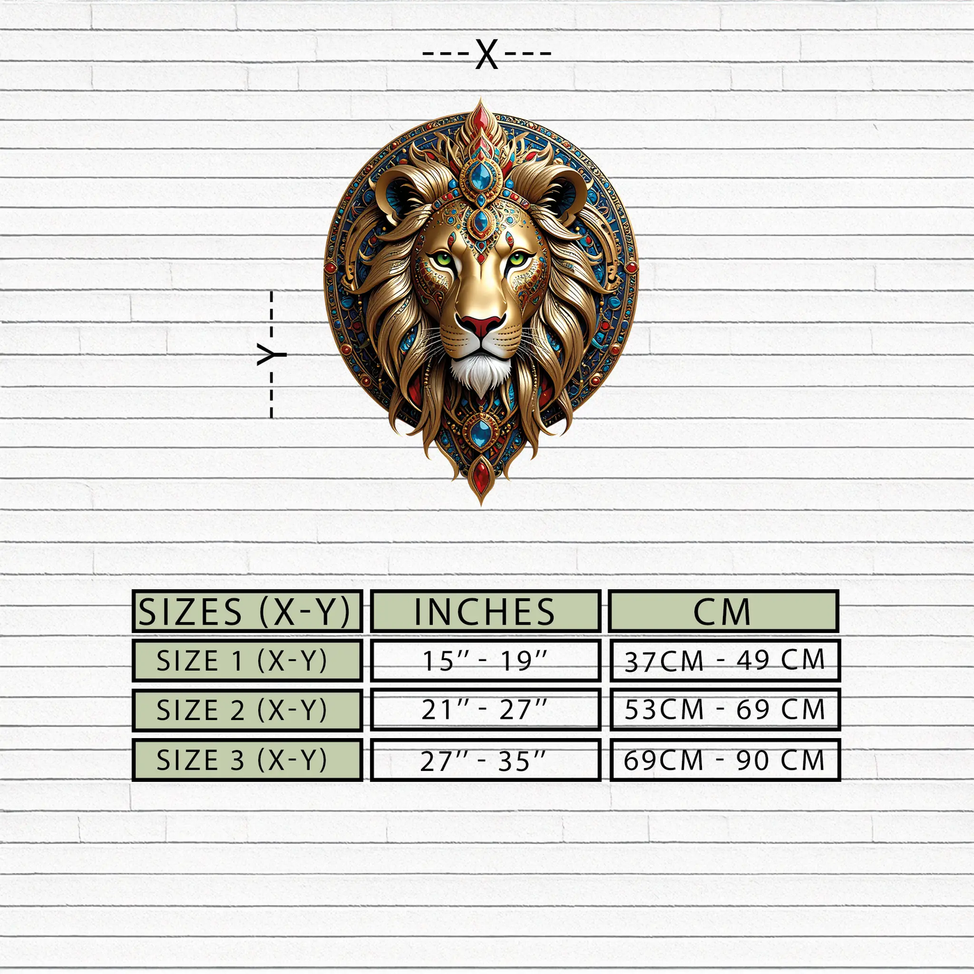 Regal Lion Mandala Wall Art – Royal Jungle Vibes Decor-KAFUVM026 by Enova Art