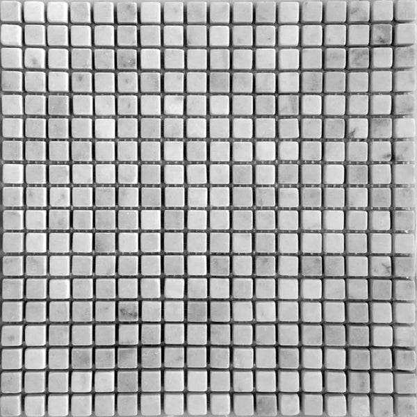 Powder White 12x12 Tumbled Square Bianco Carrara Marble Mosaic Tile (5 pack, 5 sq ft/case), photo 2 of 2