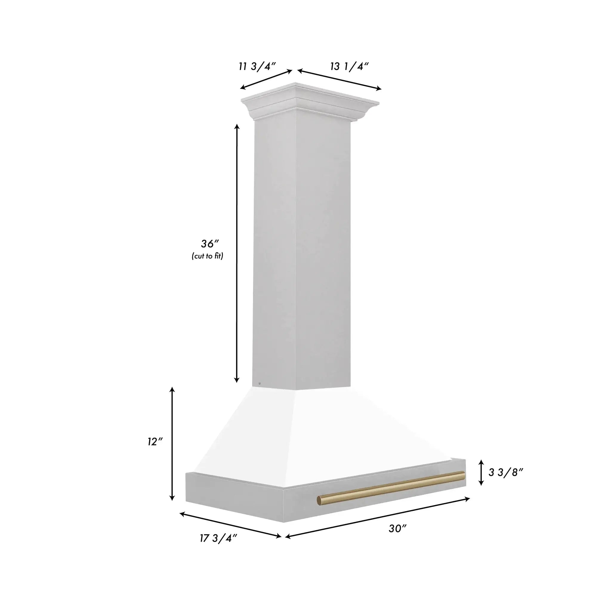 ZLINE 30" Autograph Stainless Wall Range Hood KB4SNZ-WM30-CB by Farmhouse Kitchen and Bath