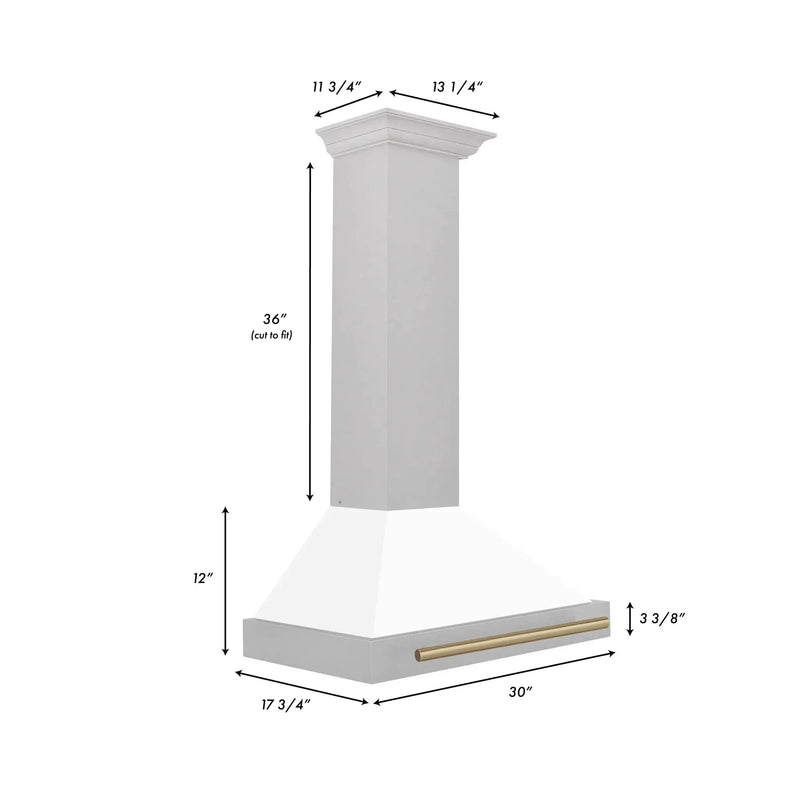 ZLINE 30" Autograph Stainless Wall Range Hood KB4SNZ-WM30-CB by Farmhouse Kitchen and Bath