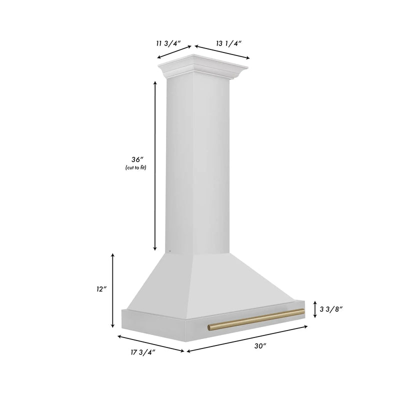 ZLINE 30" Autograph Stainless Wall Range Hood KB4STZ-30-CB by Farmhouse Kitchen and Bath