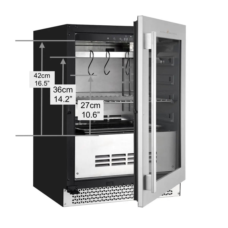 24″ Glass‑Door Meat Aging Fridge by KingsBottle.com