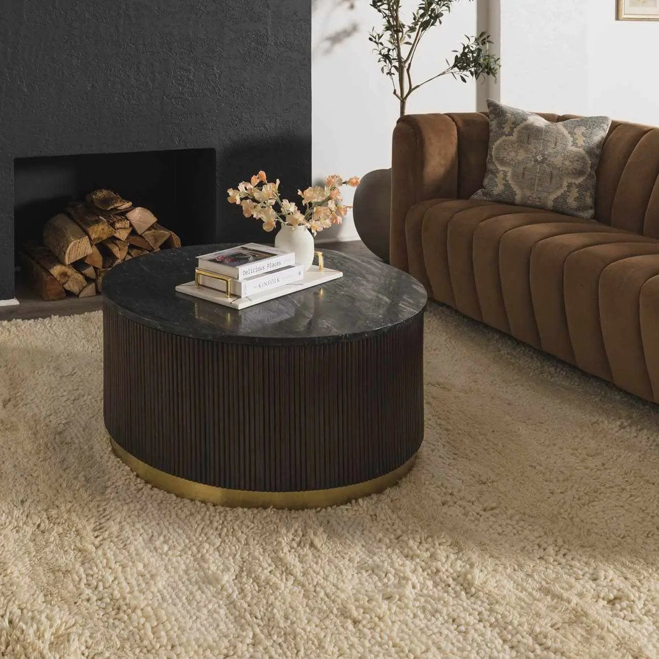 Kettering Solid Cream Wool Shag Rug by Boutique Rugs