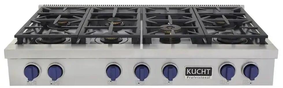 Kucht 48" Inch Gas Sealed Burner Rangetop, KFX489T-B by Farmhouse Kitchen and Bath