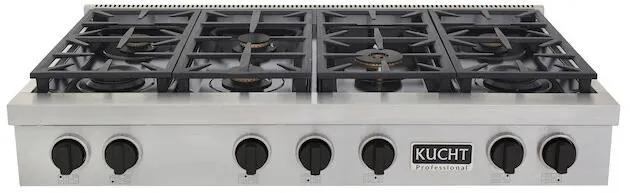 Kucht 48" Inch Gas Sealed Burner Rangetop, KFX489T-K by Farmhouse Kitchen and Bath