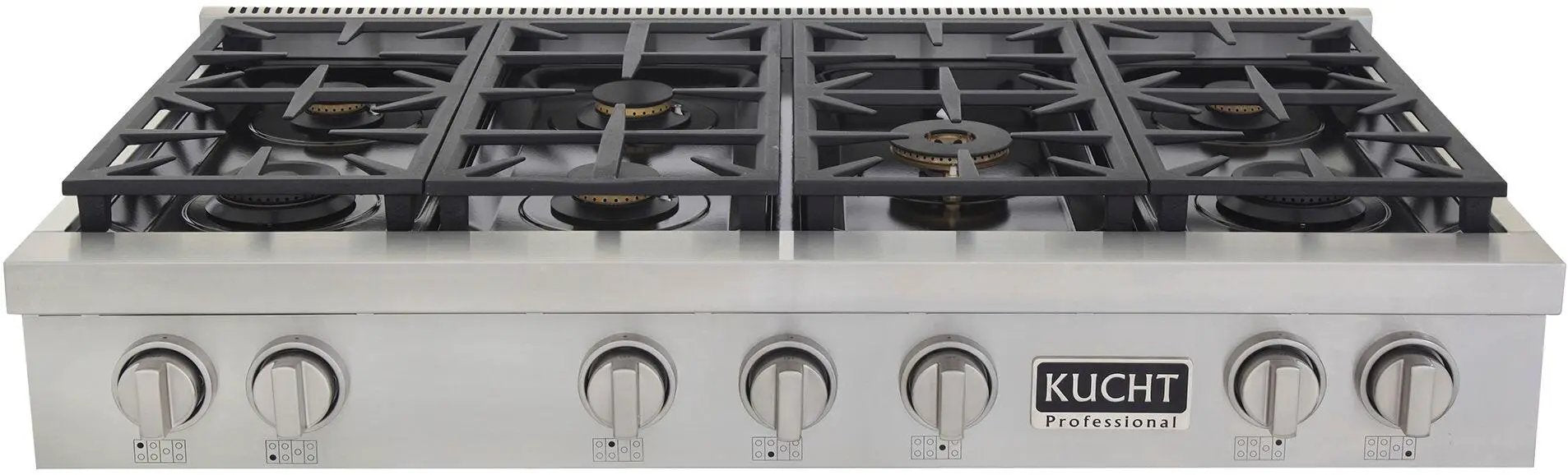 Kucht 48" Inch Gas Sealed Burner Rangetop, KFX489T-S by Farmhouse Kitchen and Bath
