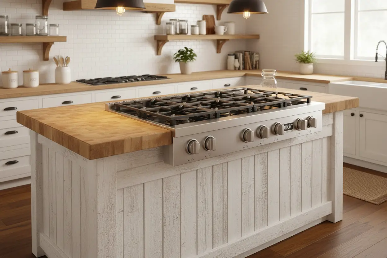 Kucht 48" Stainless Propane Cooktop, KFX489T/LP-S by Farmhouse Kitchen and Bath