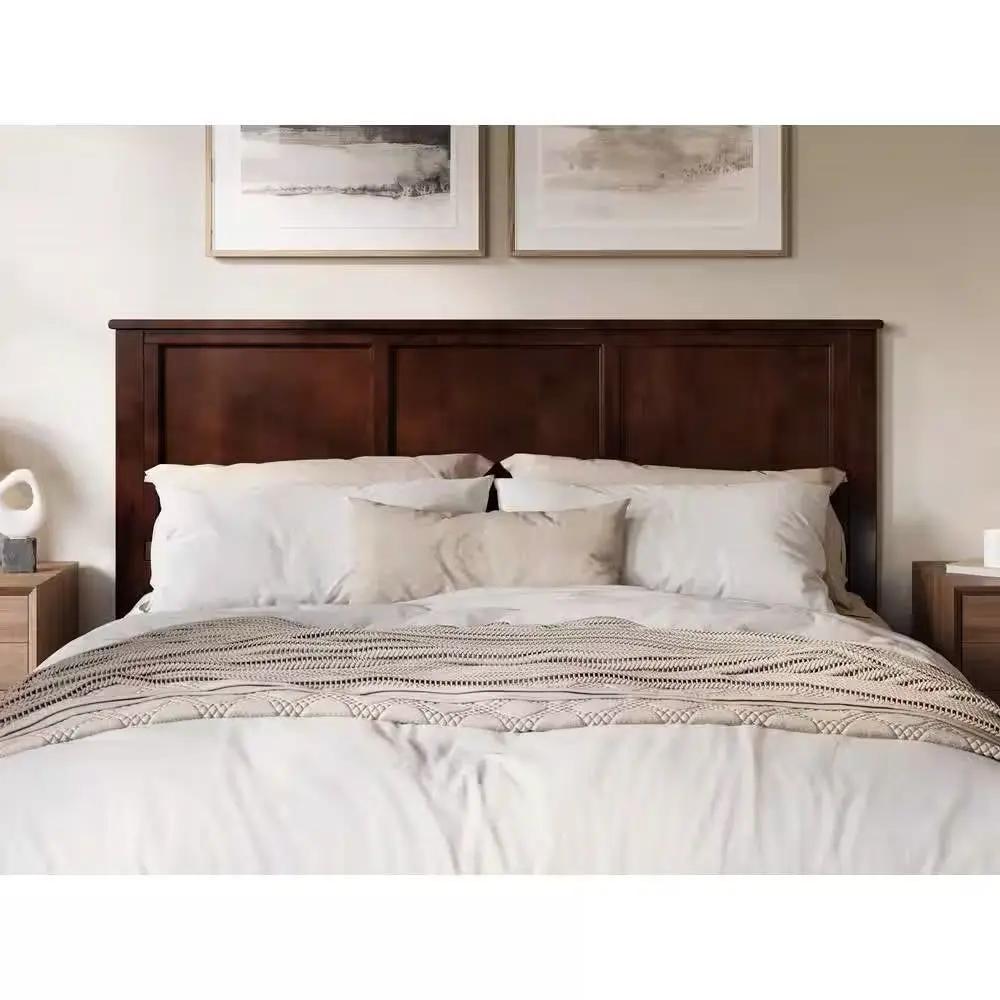 King size Traditional Style Headboard in Walnut Wood Finish by HomePacific