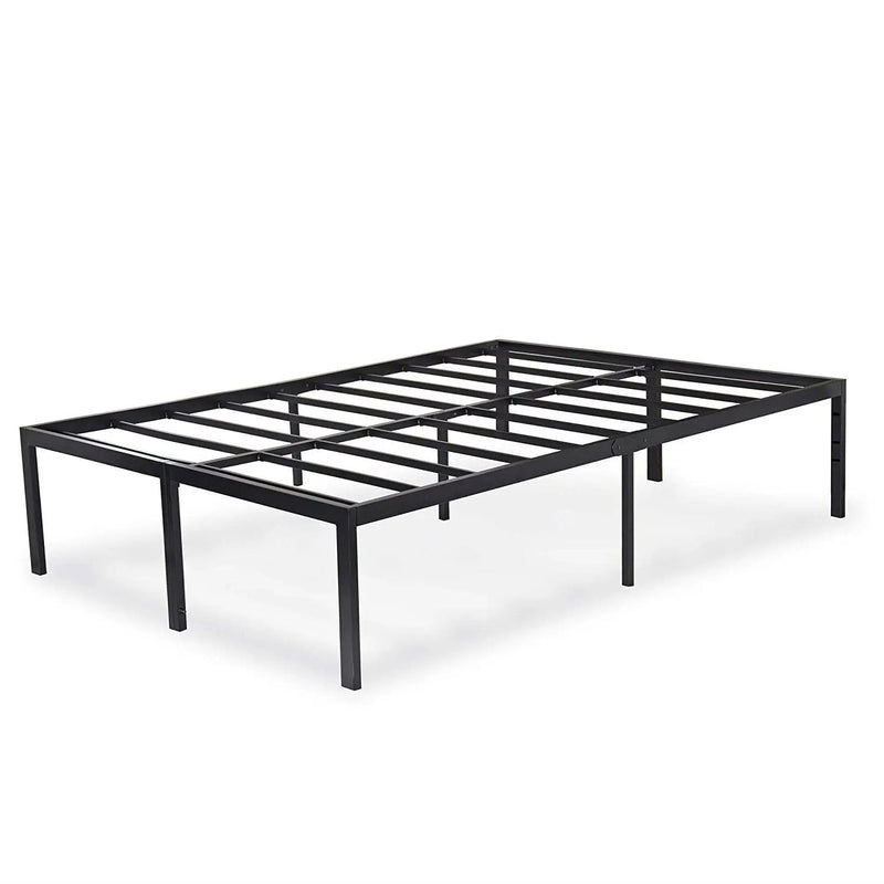 King 18-inch High Rise Heavy Duty Black Metal Platform Bed Frame by HomePacific