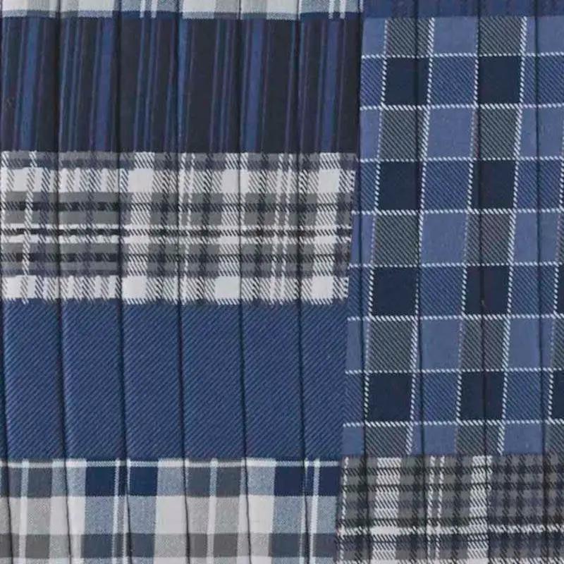 King size 100-Percent Cotton Reversible 3 Piece Blue Patchwork Quilt Set by HomePacific