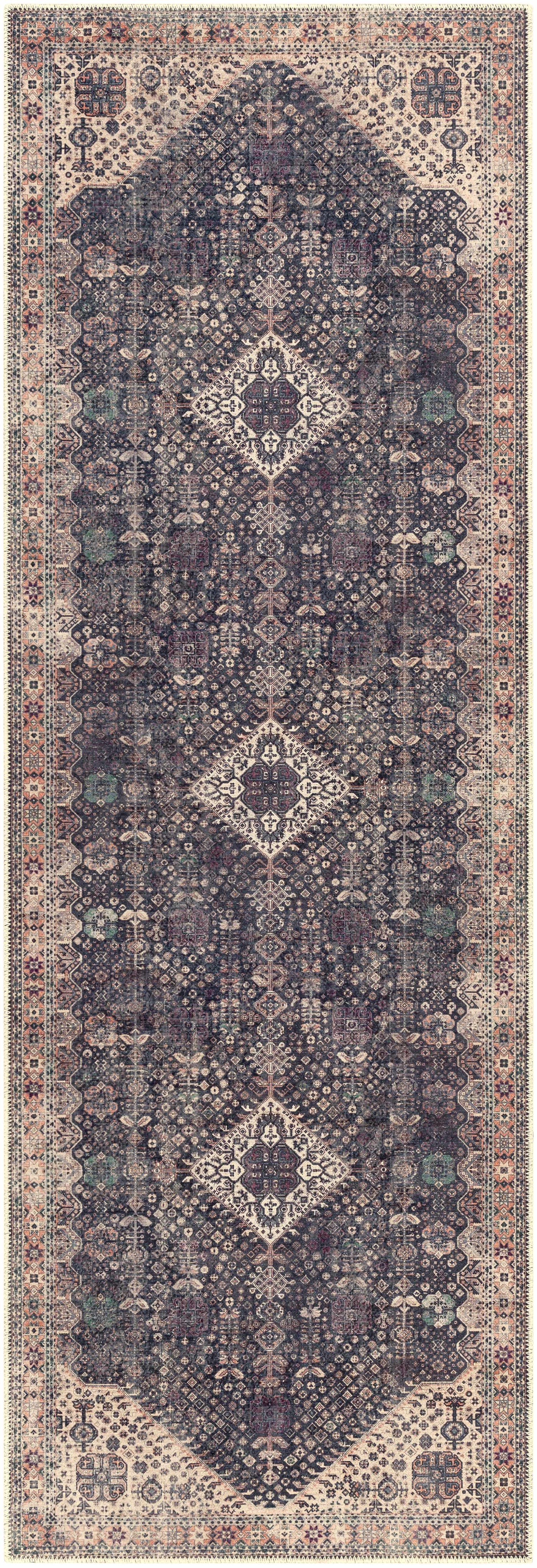 Kittrell Vintage Flat Pile Washable Rug - Clearance by Boutique Rugs