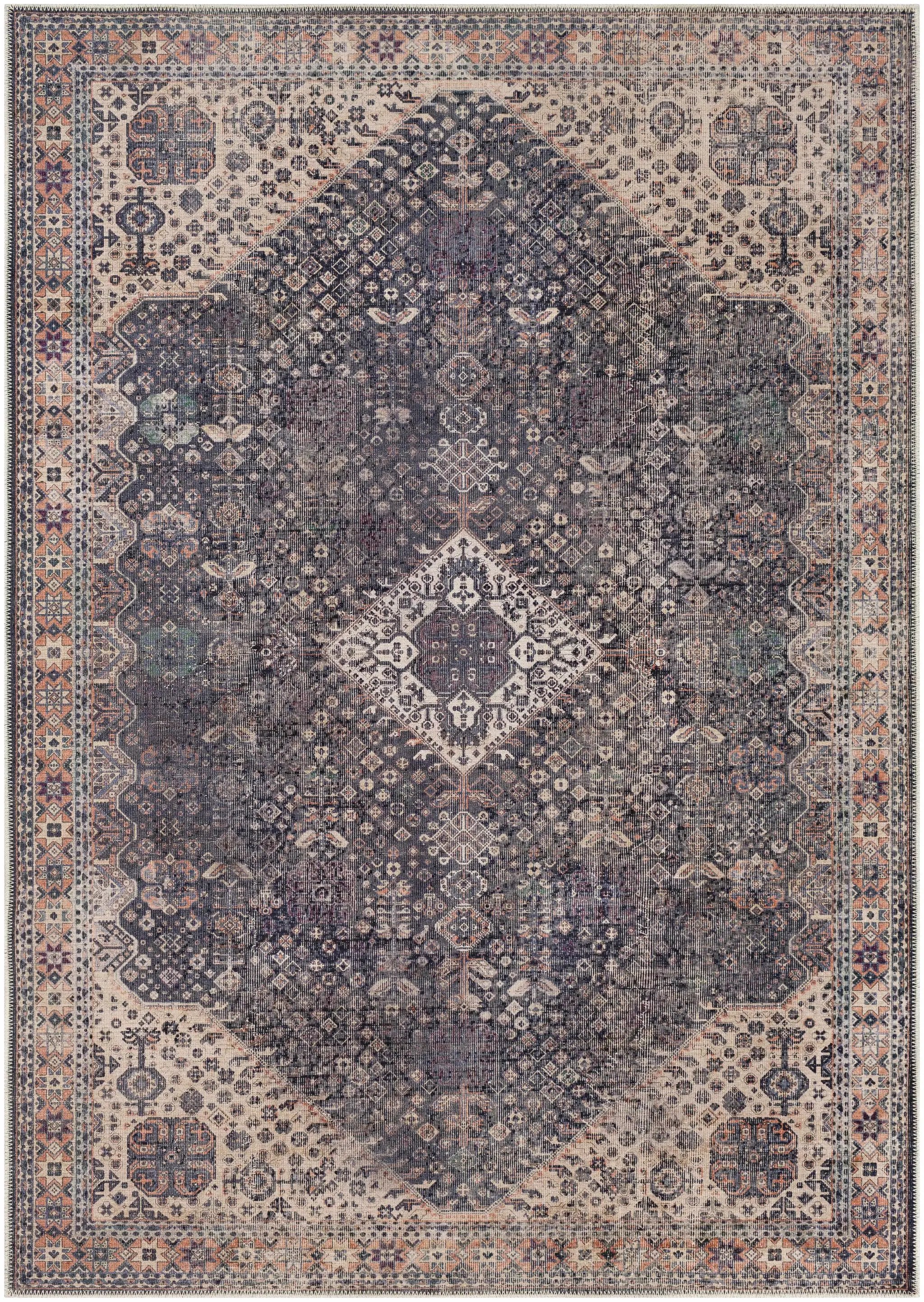 Kittrell Vintage Flat Pile Washable Rug - Clearance by Boutique Rugs