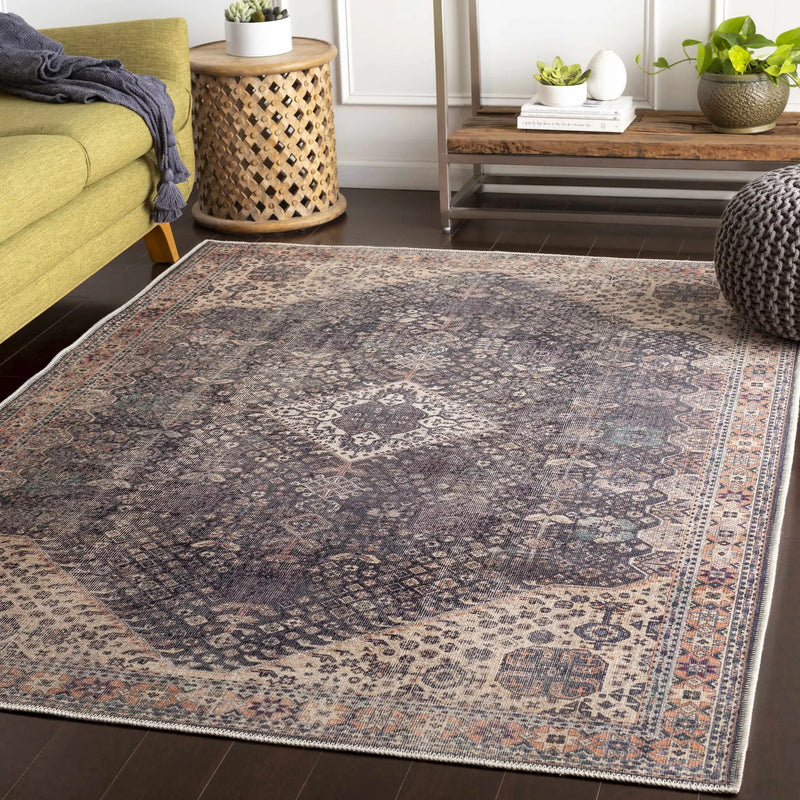 Kittrell Vintage Flat Pile Washable Rug - Clearance by Boutique Rugs