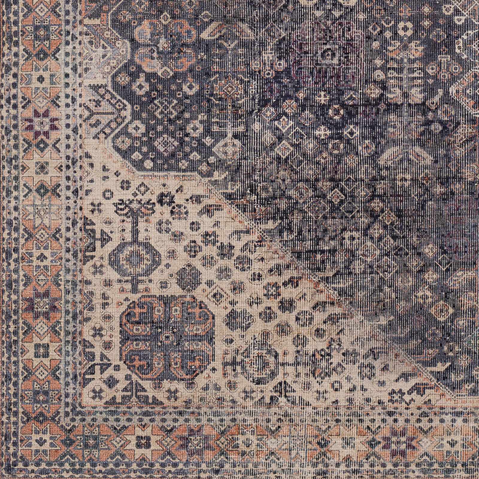 Kittrell Vintage Flat Pile Washable Rug - Clearance by Boutique Rugs