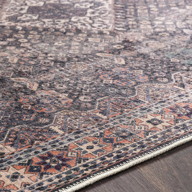 Kittrell Vintage Flat Pile Washable Rug - Clearance by Boutique Rugs